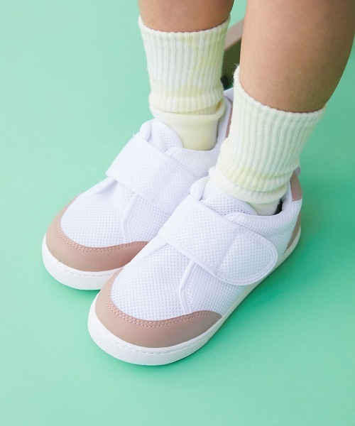 devirock(デビロック)の「メッシュ上履き(上靴)インソール2枚付き(スリッポン・キッズ・ピンク系/サックスブルー系/グリーン系/ラベンダー/ライトグレー・20.0cm/18.0cm/17.0cm/19.0cm/23.0cm/22.0cm/21.0cm)」の5枚目の写真