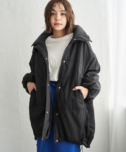 notch.(ノッチ)の「スタンドリバーシブルコート(その他アウター・レディース・ブラック/カーキ/ベージュ・M)」の1枚目の写真