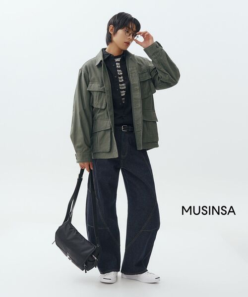 MUSINSA STANDARD（ムシンサスタンダード）の「ホワイトサテンジャングルファティーグジャケット[カーキ]（ミリタリージャケット・メンズ・その他・MEDIUM/LARGE/X-LARGE/XX-LARGE）」の9枚目の写真
