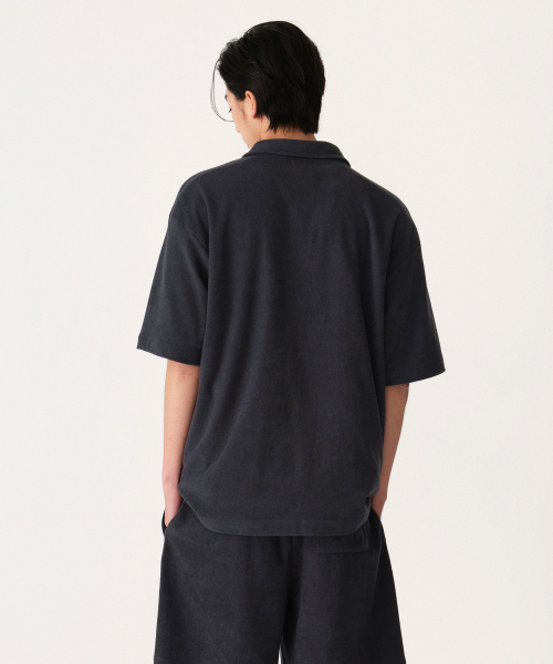 MUSINSA STANDARD（ムシンサスタンダード）の「テリークロススリットネックポロシャツ[ネイビー]（ポロシャツ・メンズ・その他・X-LARGE/SMALL/MEDIUM/LARGE/XX-LARGE/XXX-LARGE）」の3枚目の写真
