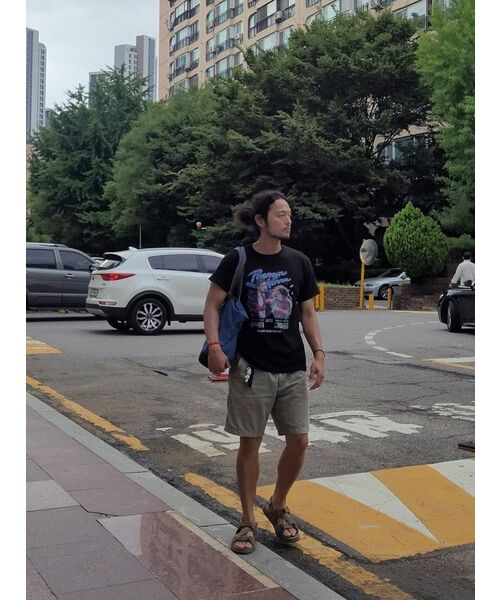 MUSINSA STANDARD（ムシンサスタンダード）の「スcoopネックスリーブレストップ[ブラック]（Tシャツ/カットソー・メンズ・その他・XX-LARGE/XXX-LARGE/LARGE/MEDIUM/SMALL/X-LARGE）」の8枚目の写真