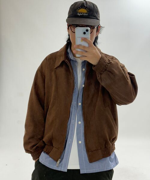 UNDEROFF（アンダーオフ）の「スエードパディッドブルゾンジャケットブラウン（ブルゾン・メンズ・ブラウン・MEDIUM/LARGE/X-LARGE）」の2枚目の写真