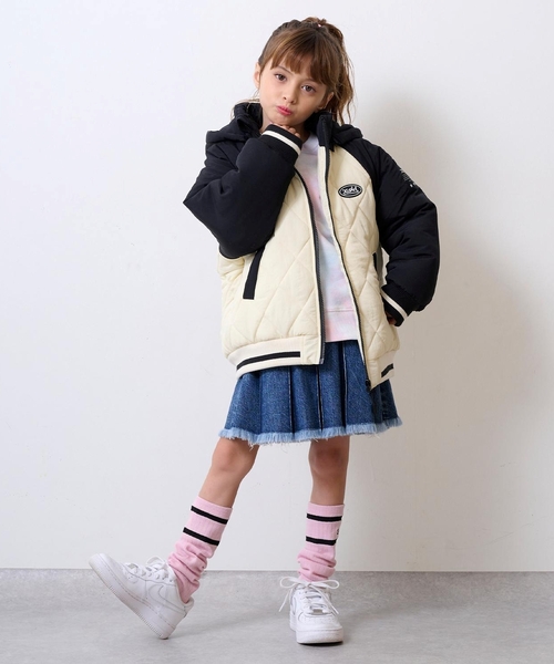 X-girl Stages（エックスガールステージス）の「ピグメントプリーツスカート（デニムスカート・キッズ・ブルー/カラフル・140cm/130cm/90cm/100cm/120cm/110cm）」の5枚目の写真