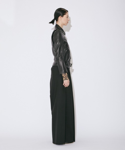 beautiful people（ビューティフルピープル）の「【beautiful people/ビューティフルピープル】vintage leatherTHE /a riders jacket/ヴィンテージレザーライダースジャケット（ライダースジャケット・レディース・ブラック・8/9）」の3枚目の写真