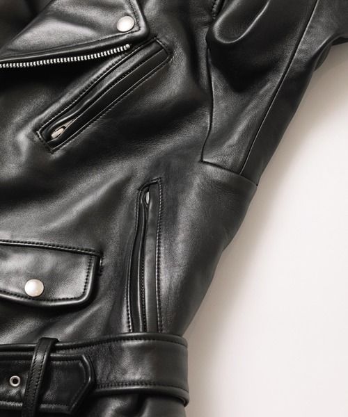 beautiful people（ビューティフルピープル）の「【beautiful people/ビューティフルピープル】vintage leatherTHE /a riders jacket/ヴィンテージレザーライダースジャケット（ライダースジャケット・レディース・ブラック・8/9）」の9枚目の写真