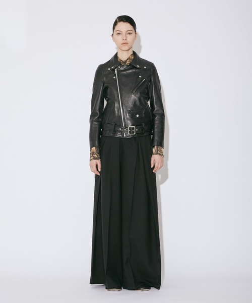 beautiful people（ビューティフルピープル）の「【beautiful people/ビューティフルピープル】vintage leatherTHE /a riders jacket/ヴィンテージレザーライダースジャケット（ライダースジャケット・レディース・ブラック・8/9）」の2枚目の写真