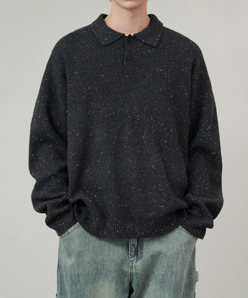 GLW(ジーエルダブリュ)の「オーバーサイズボカシカラーニットチャコール(ニット/セーター・レディース・その他・SMALL/MEDIUM/LARGE)」の2枚目の写真