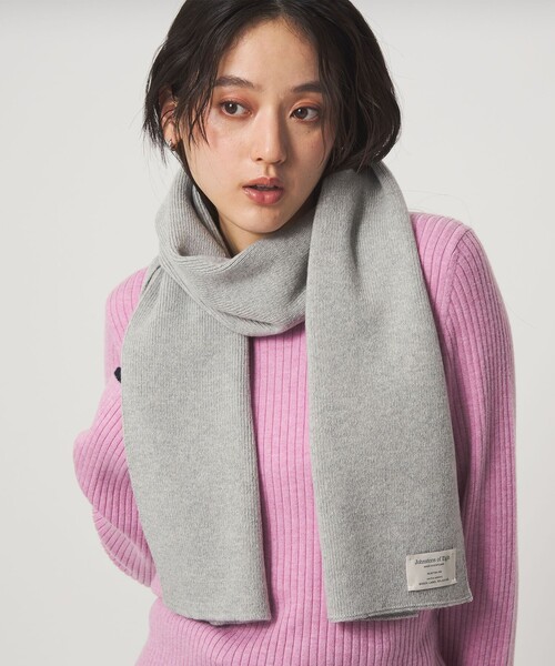 Johnstons of Elgin（ジョンストンズオブエルガン）の「【別注】＜Johnstons of Elgin＞ニット マフラー（マフラー・レディース・ライラック/レッド/ライトグレー/ベージュ・FREE）」の2枚目の写真