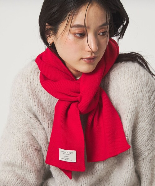 Johnstons of Elgin（ジョンストンズオブエルガン）の「【別注】＜Johnstons of Elgin＞ニット マフラー（マフラー・レディース・ライラック/レッド/ライトグレー/ベージュ・FREE）」の21枚目の写真