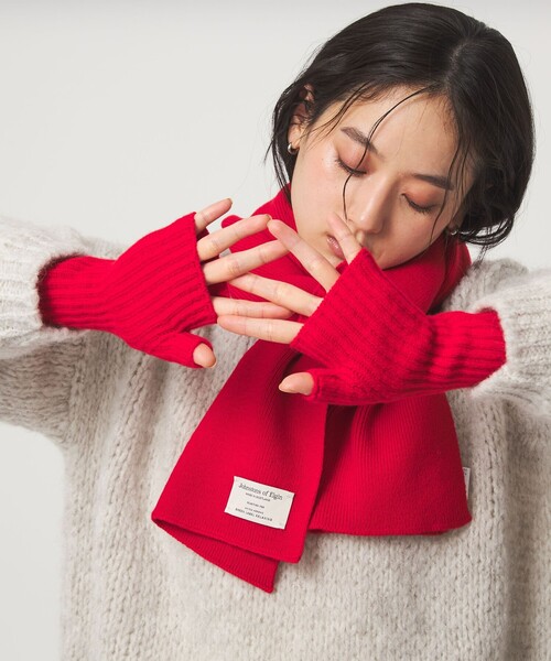 Johnstons of Elgin（ジョンストンズオブエルガン）の「【別注】＜Johnstons of Elgin＞ニット マフラー（マフラー・レディース・ライラック/レッド/ライトグレー/ベージュ・FREE）」の22枚目の写真