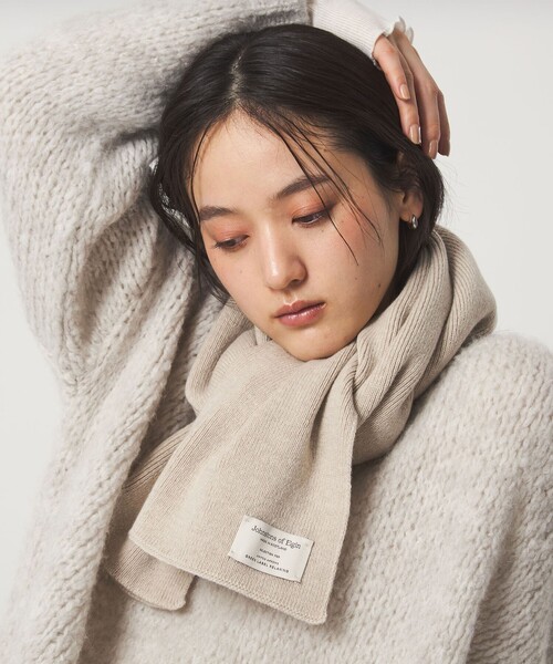 Johnstons of Elgin（ジョンストンズオブエルガン）の「【別注】＜Johnstons of Elgin＞ニット マフラー（マフラー・レディース・ライラック/レッド/ライトグレー/ベージュ・FREE）」の15枚目の写真