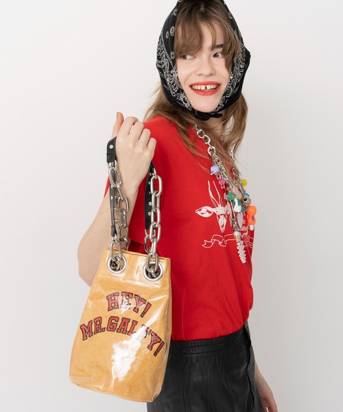 HEY!MrsROSE(ヘイミセスローズ)の「HEY! Mrs ROSE(ヘイ!ミセスローズ)HEY!Mr.GALFY シールド巾着(ハンドバッグ・レディース・ベージュ・FREE)」の7枚目の写真