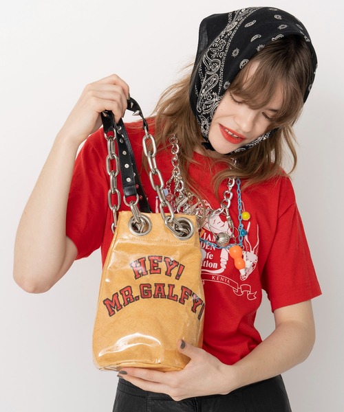 HEY!MrsROSE(ヘイミセスローズ)の「HEY! Mrs ROSE(ヘイ!ミセスローズ)HEY!Mr.GALFY シールド巾着(ハンドバッグ・レディース・ベージュ・FREE)」の9枚目の写真