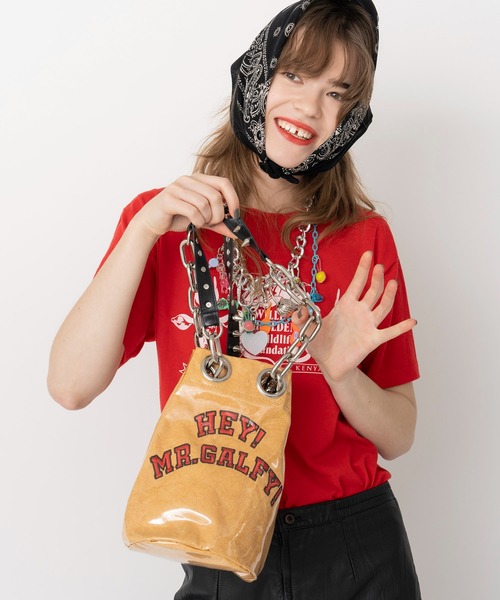 HEY!MrsROSE(ヘイミセスローズ)の「HEY! Mrs ROSE(ヘイ!ミセスローズ)HEY!Mr.GALFY シールド巾着(ハンドバッグ・レディース・ベージュ・FREE)」の10枚目の写真