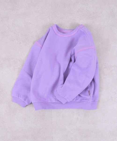 LSP WOW（エルエスピーワオ）の「【LSP WOW!】裏起毛両面マイニチトレーナー（スウェット・キッズ・チャコール/ネイビー/マスタード/ラベンダー/グリーン/ピンク/レッド/ブラック/カーキ/オフホワイト・80/90/100/110/120/130）」の7枚目の写真