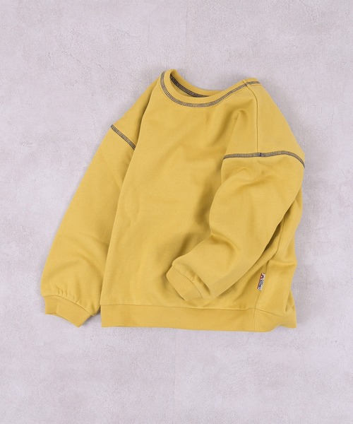 LSP WOW（エルエスピーワオ）の「【LSP WOW!】裏起毛両面マイニチトレーナー（スウェット・キッズ・チャコール/ネイビー/マスタード/ラベンダー/グリーン/ピンク/レッド/ブラック/カーキ/オフホワイト・80/90/100/110/120/130）」の8枚目の写真