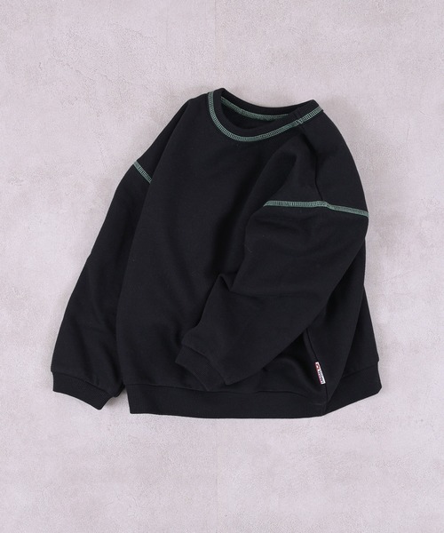 LSP WOW（エルエスピーワオ）の「【LSP WOW!】裏起毛両面マイニチトレーナー（スウェット・キッズ・チャコール/ネイビー/マスタード/ラベンダー/グリーン/ピンク/レッド/ブラック/カーキ/オフホワイト・80/90/100/110/120/130）」の19枚目の写真