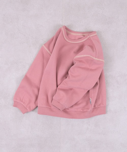 LSP WOW（エルエスピーワオ）の「【LSP WOW!】裏起毛両面マイニチトレーナー（スウェット・キッズ・チャコール/ネイビー/マスタード/ラベンダー/グリーン/ピンク/レッド/ブラック/カーキ/オフホワイト・80/90/100/110/120/130）」の16枚目の写真