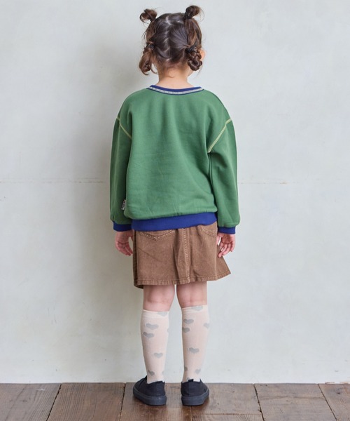 LSP WOW（エルエスピーワオ）の「【LSP WOW!】裏起毛両面マイニチトレーナー（スウェット・キッズ・チャコール/ネイビー/マスタード/ラベンダー/グリーン/ピンク/レッド/ブラック/カーキ/オフホワイト・80/90/100/110/120/130）」の15枚目の写真