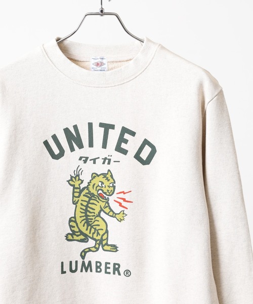 LUMBER(ランバー)の「LUMBER プリントスウェット(スウェット・メンズ・アイボリー/ライトブルー/ブラック/アイボリー系2/アイボリー系3/アイボリー系4/ライトグリーン系2/ブラック系5/アイボリー系5/ブラック系6/ブラック系7/グレー/セージグリーン/クリーム/グレー系/ナチュラル/ブラック系2/ブラック系4/アイボリー系7/ブラウン/ライトグリーン/ブラック系1/グレー系1/ブラック系3/ライトグリーン系1/ピンク/ベージュ系その他/アイボリー系6/オートミール/ネイビー/サンドベージュ/ブラック系/ブルー系/ベージュ/ブルー系1・MEDIUM/LARGE/X-LARGE)」の18枚目の写真