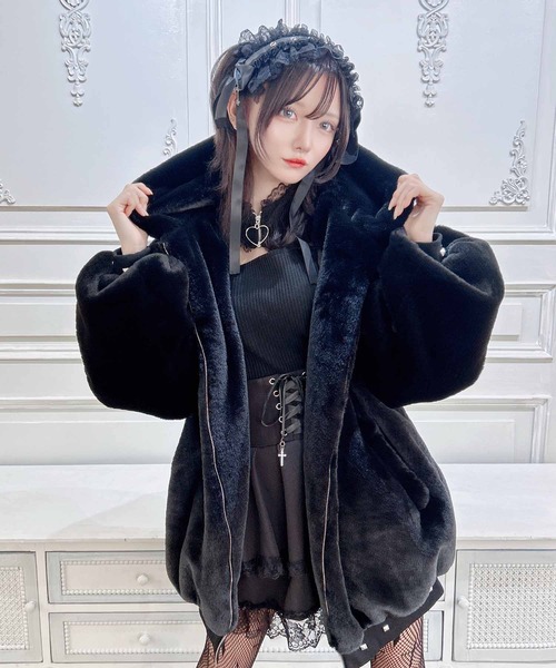 クロス刺繍ファーブルゾン（ブルゾン）｜MA*RS（アメーバーマーズ）の