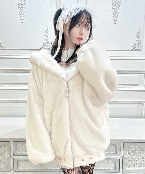 クロス刺繍ファーブルゾン（ブルゾン）｜MA*RS（アメーバーマーズ）の