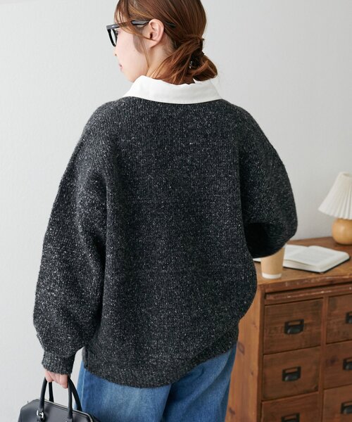 ユニセックス】ミックスヤーンラガーニット（ニット/セーター