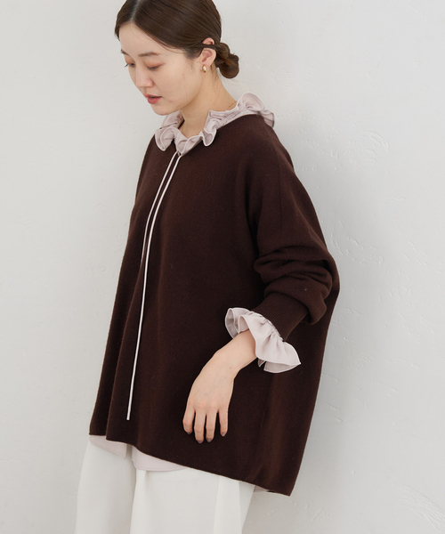 追加3》Fineニュージーウール ニュアンス Vプルオーバー（ニット