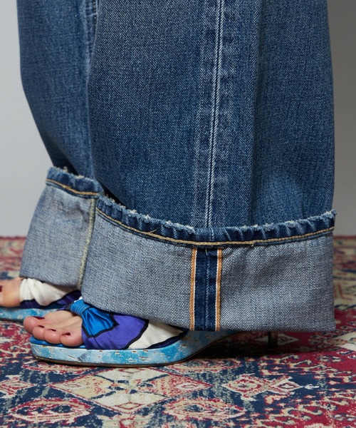 Lee(リー)の「【101 101周年記念特別モデル】HIGH-RISE RELAXED STRAIGHT デニムパンツ(デニムパンツ・レディース・ブルー・SMALL/X-SMALL/MEDIUM)」の14枚目の写真