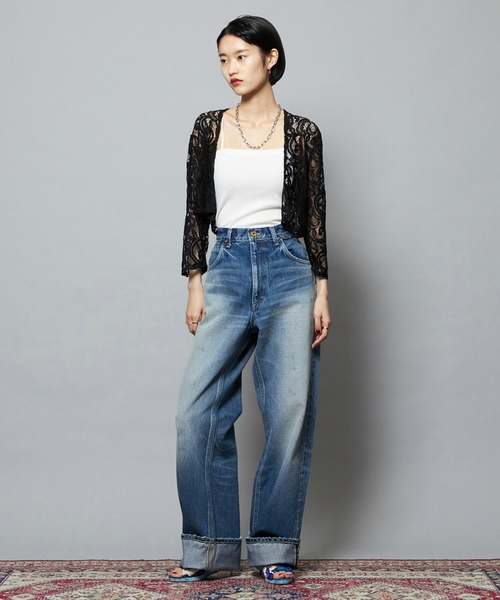 Lee(リー)の「【101 101周年記念特別モデル】HIGH-RISE RELAXED STRAIGHT デニムパンツ(デニムパンツ・レディース・ブルー・SMALL/X-SMALL/MEDIUM)」の16枚目の写真