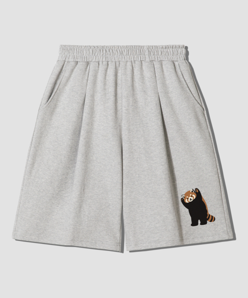 GRANFINNY(グランフィニ)の「ドゥルワ ワンタックバミューダショートパンツ-メランジ(その他パンツ・レディース・グレー・SMALL/LARGE)」の1枚目の写真