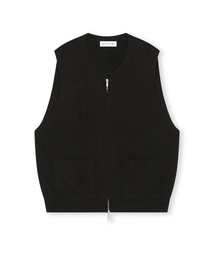 BESLOW（ビースロー）の「MILITARY KNIT ZIP-UP VEST BLACK（ベスト）」