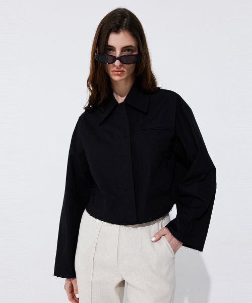 WNDERKAMMER(ブンダーカンマー)の「ローカットコットンジャンパー_ブラック(その他アウター・レディース・その他・MEDIUM/SMALL)」の1枚目の写真