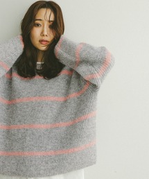 GLOBAL WORK | モヘヤタッチボーダープルオーバー/581173(ニット/セーター)
