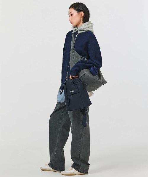 EMIS（イミス）の「PADDED ZIP POCKET SLING BAG（ショルダーバッグ・レディース・ベージュ/ネイビー・FREE）」の14枚目の写真