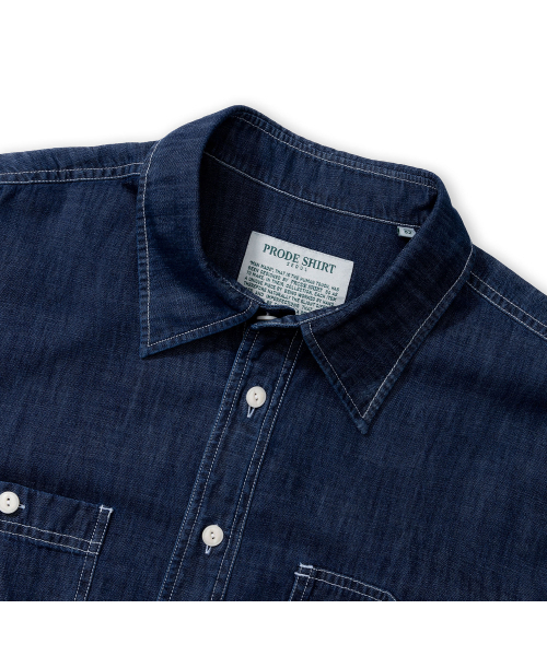 PRODESHIRT（プロデシャツ）の「[コンフォート] ナチュラルデニムワークシャツ (濃紺)（シャツ/ブラウス・メンズ・その他・MEDIUM/LARGE/X-LARGE）」の3枚目の写真