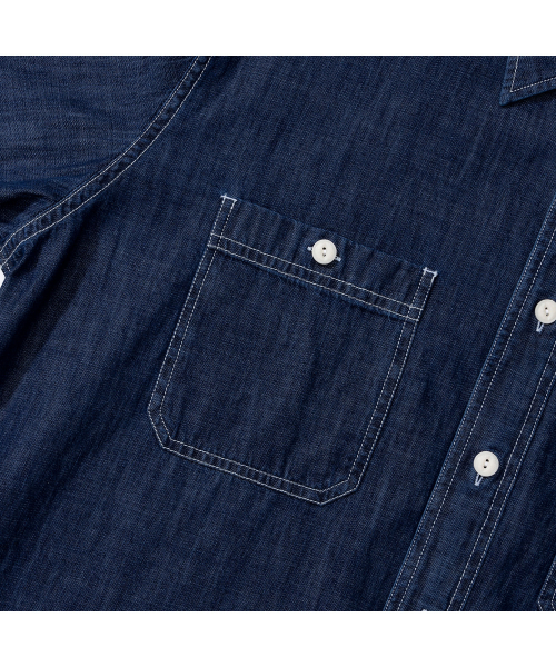 PRODESHIRT（プロデシャツ）の「[コンフォート] ナチュラルデニムワークシャツ (濃紺)（シャツ/ブラウス・メンズ・その他・MEDIUM/LARGE/X-LARGE）」の4枚目の写真