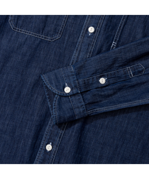 PRODESHIRT（プロデシャツ）の「[コンフォート] ナチュラルデニムワークシャツ (濃紺)（シャツ/ブラウス・メンズ・その他・MEDIUM/LARGE/X-LARGE）」の6枚目の写真