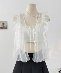 almo（アルモ）の「【TUNE】フリルスリーブベスト（ベスト）」