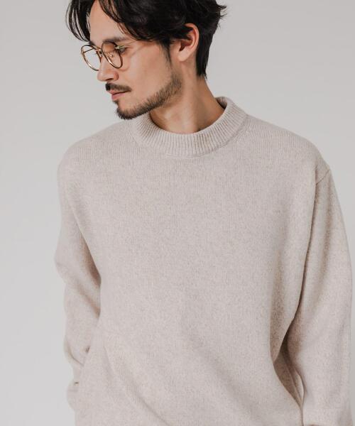 URBAN RESEARCH(アーバンリサーチ)の「MIX MOULINE CREW-NECK KNIT(ニット/セーター・メンズ・ベージュ/グリーン/グレー/ブルー・MEDIUM/LARGE)」の2枚目の写真