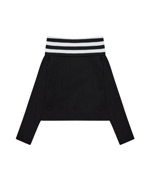 LARTIGENT（ラーティゼン）の「L19 STAR OFF-SHOULDER KNIT(BLACK)（その他トップス・レディース・その他・FREE）」の2枚目の写真