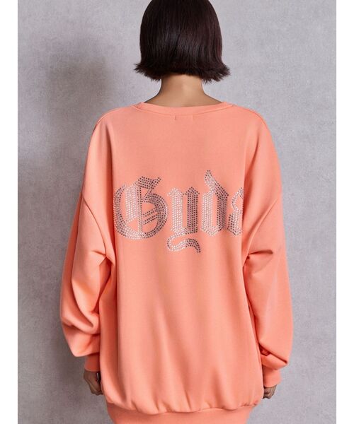 GYDA（ジェイダ）の「GG BACK bijou プルオーバー（スウェット・レディース・ピンク/パープル/オレンジ/オフホワイト/ブラック・FREE）」の5枚目の写真