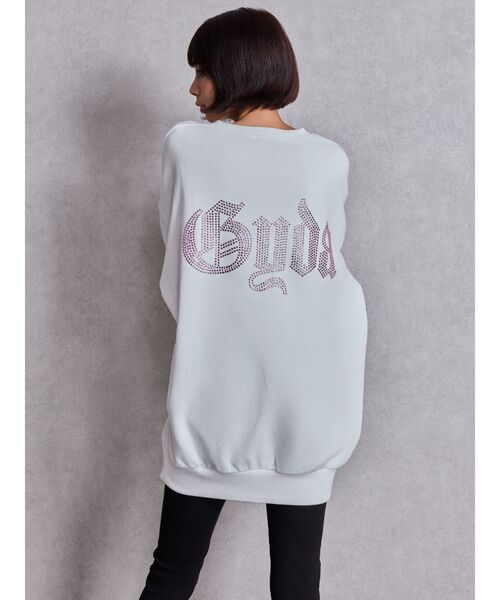 GYDA（ジェイダ）の「GG BACK bijou プルオーバー（スウェット・レディース・ピンク/パープル/オレンジ/オフホワイト/ブラック・FREE）」の8枚目の写真