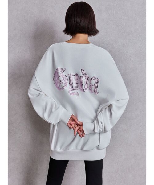 GYDA（ジェイダ）の「GG BACK bijou プルオーバー（スウェット・レディース・ピンク/パープル/オレンジ/オフホワイト/ブラック・FREE）」の9枚目の写真