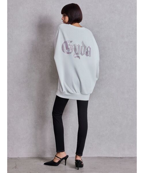 GYDA（ジェイダ）の「GG BACK bijou プルオーバー（スウェット・レディース・ピンク/パープル/オレンジ/オフホワイト/ブラック・FREE）」の11枚目の写真