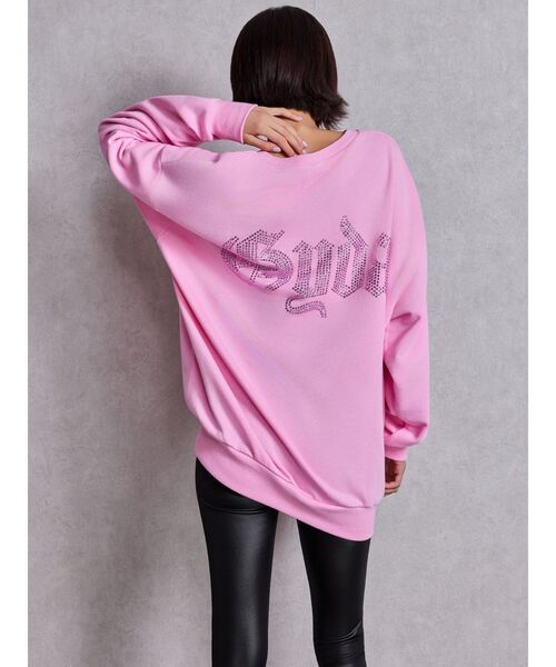 GYDA（ジェイダ）の「GG BACK bijou プルオーバー（スウェット・レディース・ピンク/パープル/オレンジ/オフホワイト/ブラック・FREE）」の13枚目の写真