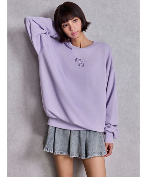 GYDA（ジェイダ）の「GG BACK bijou プルオーバー（スウェット・レディース・ピンク/パープル/オレンジ/オフホワイト/ブラック・FREE）」の17枚目の写真