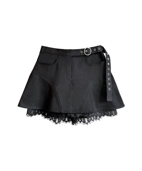 NOFFICIALNOFFICE（ノフィシャルノフィス）の「トゥインクルバックルスカートパンツブラック（その他パンツ・レディース・その他・SMALL/MEDIUM）」の2枚目の写真
