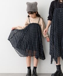 CIAOPANIC TYPY（チャオパニックティピー）の「【KIDS】《ジュニアサイズあり》2WAYプリーツチェックヘムスカート(OSORO)（スカート）」