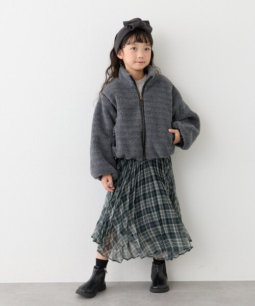 CIAOPANIC TYPY（チャオパニックティピー）の「【KIDS】《ジュニアサイズあり》2WAYプリーツチェックヘムスカート(OSORO)（スカート・キッズ・ブラック/グリーン・110/130/150）」の22枚目の写真